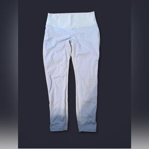 lululemon athletica blue cropped leggings double lined for winter